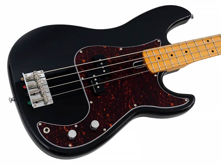 alder 4-string passive bass guitar black - Afbeelding 4