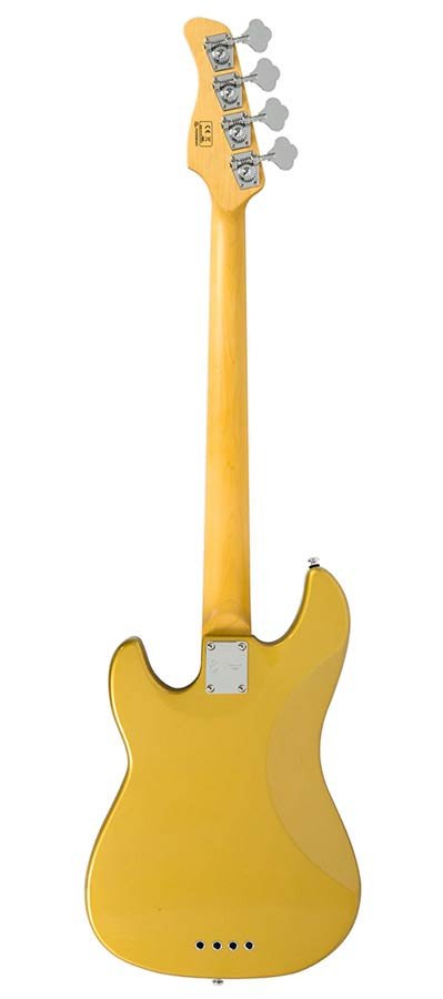alder 4-string passive bass guitar metallic gold - Afbeelding 2
