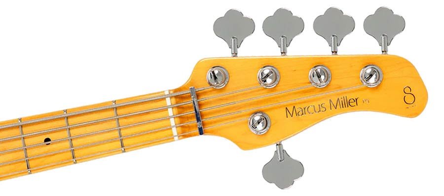 alder 5-string passive bass guitar metallic gold - Afbeelding 5