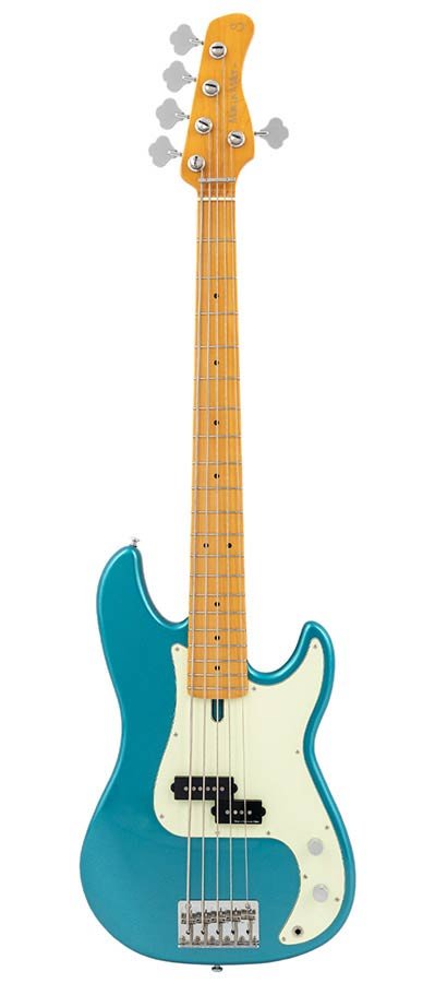 alder 5-string passive bass guitar tide pool