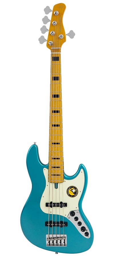 alder 5-string active bass guitar tide pool