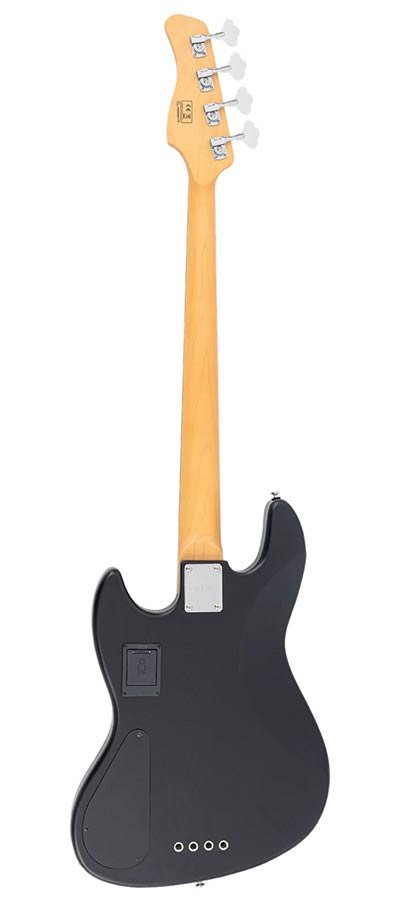 mahogany+ash top 4-string active bass guitar black - Afbeelding 2