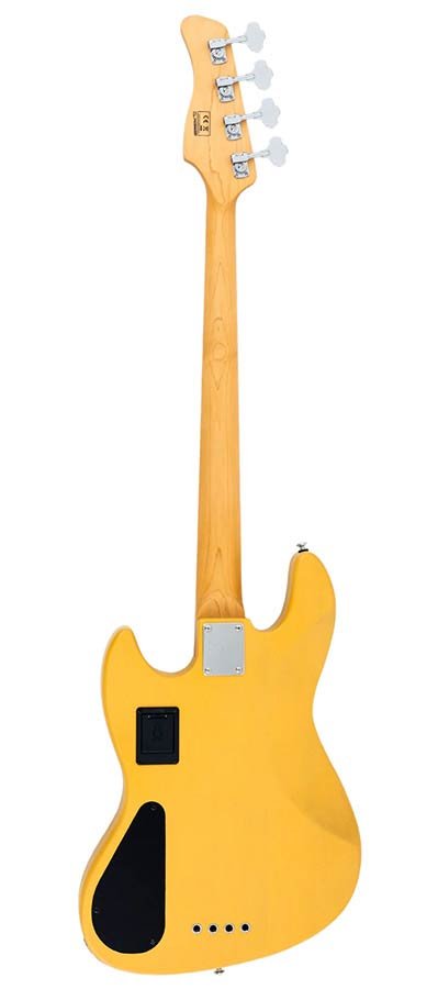 mahogany+ash top 4-string active bass guitar butterscotch blonde - Afbeelding 2