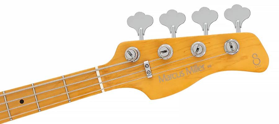 mahogany+ash top 4-string active bass guitar butterscotch blonde - Afbeelding 5