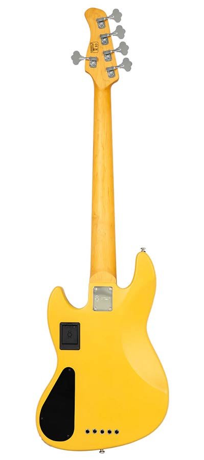 mahogany+ash top 5-string active bass guitar butterscotch blonde - Afbeelding 2