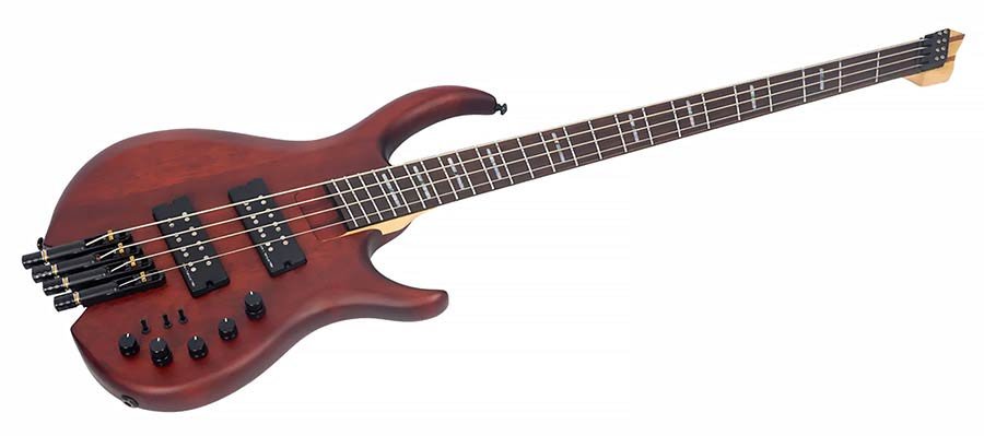 mahogany 4-string active bass mahogany satin, with gigbag - Afbeelding 3