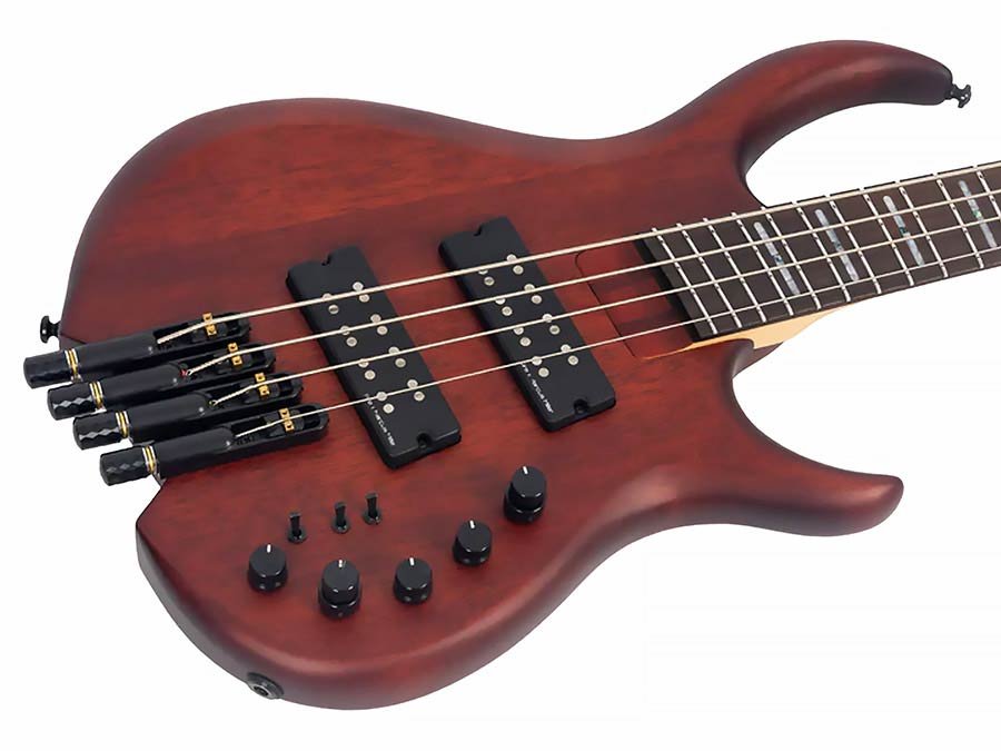 mahogany 4-string active bass mahogany satin, with gigbag - Afbeelding 4