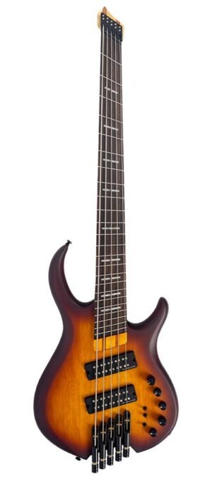 mahogany 5-string active bass tobacco sunburst satin, with gigbag