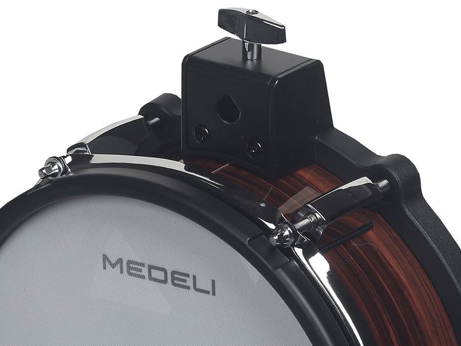 digital drum kit, all mesh head compact shells, 12" kick, all hardware included, vintage rosewood - Afbeelding 12