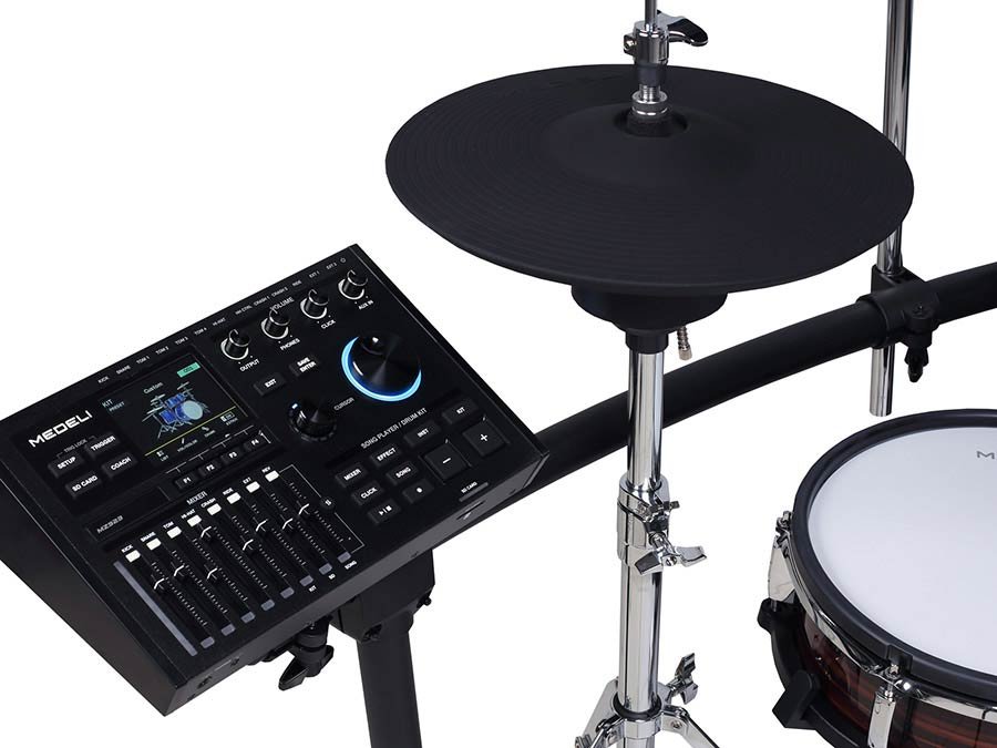 digital drum kit, all mesh head compact shells, 12" kick, all hardware included, vintage rosewood - Afbeelding 4