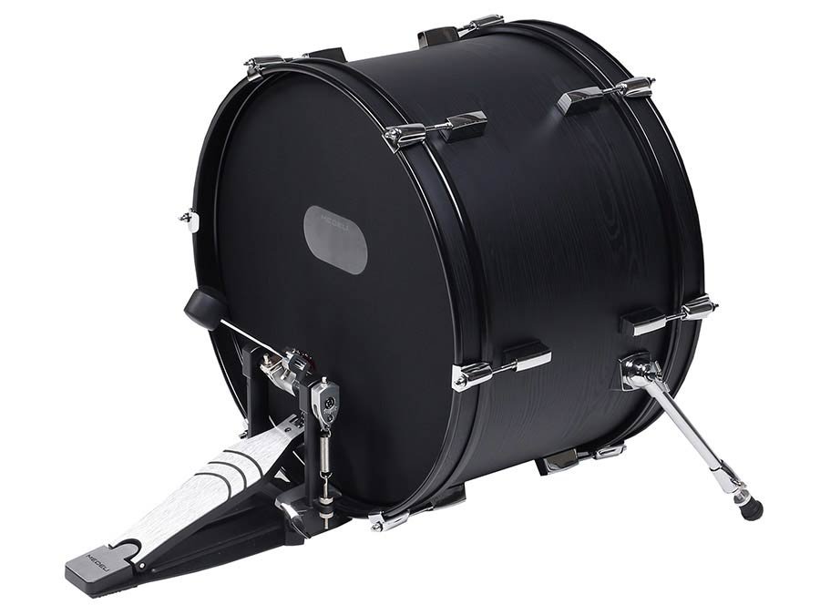 digital drum kit, all mesh head fullsize wooden shells, 20" kick, all hardware included, blackwood - Afbeelding 13