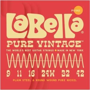 Pure Vintage string set electric, pure nickel wound, extra light, 009-011-016-024w-032-042