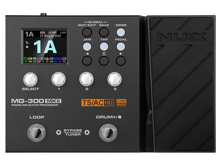 guitar amp modeling processor and multi effect with drum machine and phrase looper