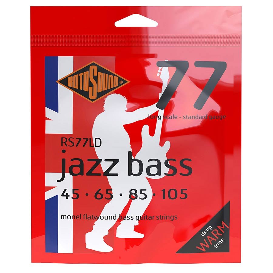 string set electric bass monel flatwound 45-105, standard gauge