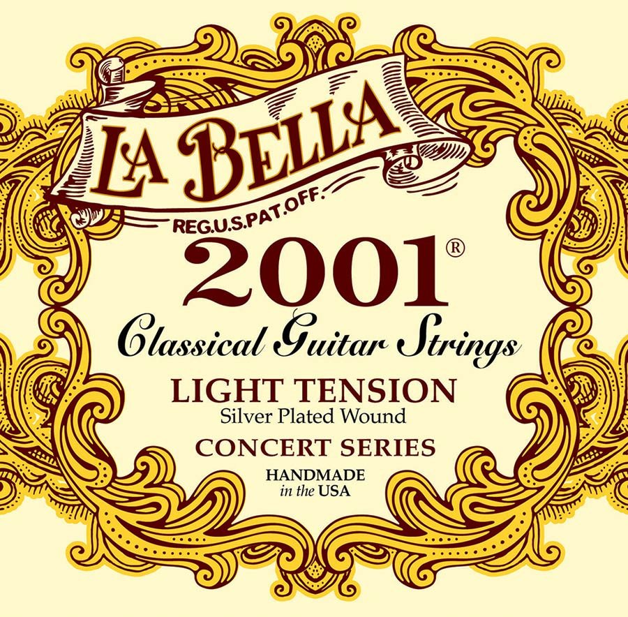 string set classic, professional, clear nylon trebles & silverplated basses, light tension