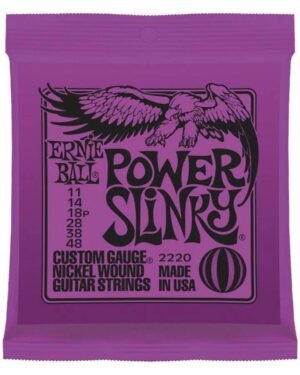 string set electric, nickel wound, power slinky, 011-014-018-028-038-048