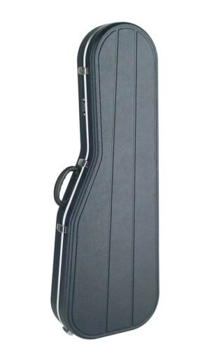 LP-style electric guitar case, double impact resistance, black with silver lining