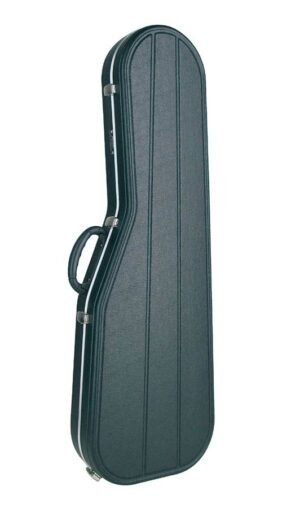 P/J electric bass guitar case, double impact resistance, black with silver lining