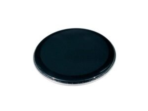 drum head, double head, black, 13"