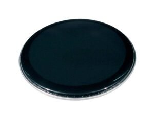 drum head, double head, black, 22"