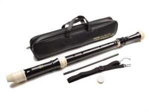 tenor recorder (ATRB-401-T), key: C, ABS, 3-piece, 640 mm, black-ivory, Baroque system