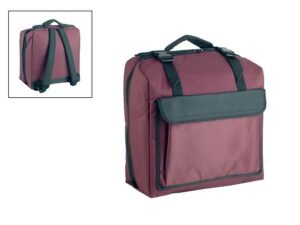 accordion bag, 2 back straps, for diatonic models, red, made in Italy