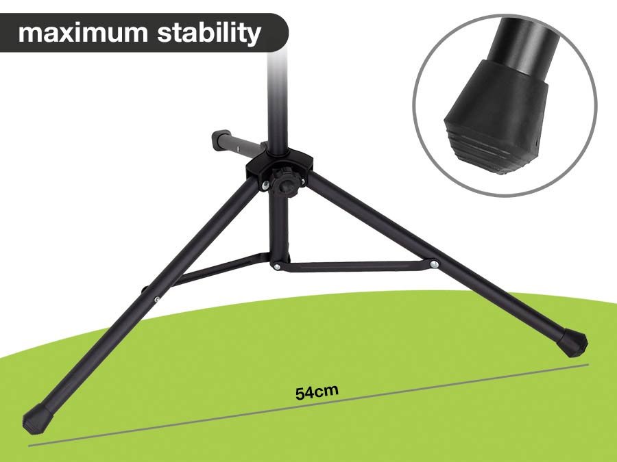 music stand, extra tall, foldable, black, 50x23 cm desk, tube diameter: 1,9 cm, including bag - Afbeelding 3