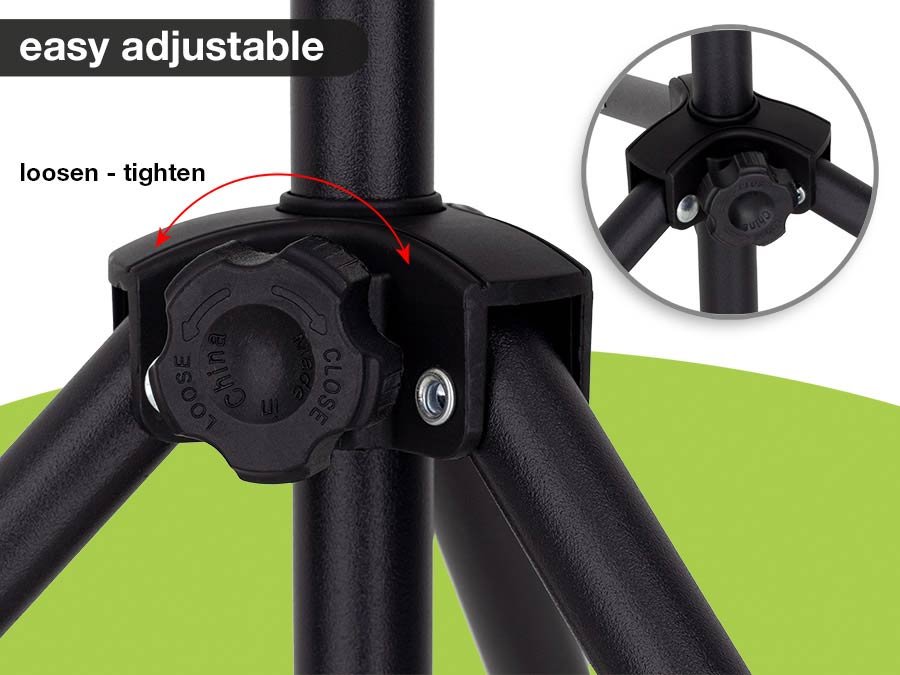 music stand, extra tall, foldable, black, 50x23 cm desk, tube diameter: 1,9 cm, including bag - Afbeelding 4