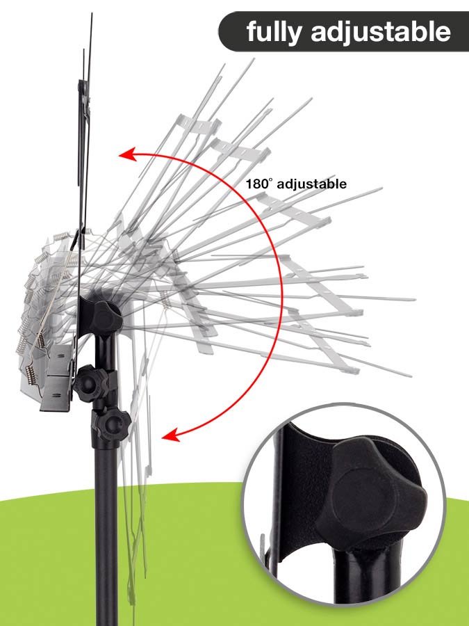 music stand, extra tall, foldable, black, 50x23 cm desk, tube diameter: 1,9 cm, including bag - Afbeelding 7