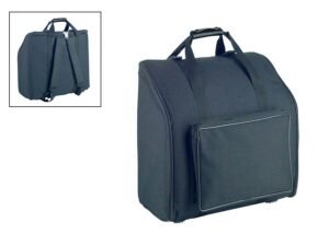 accordion bag, 2 back straps, PRO version, for 26 keys, 48 basses, black cordura, made in Italy