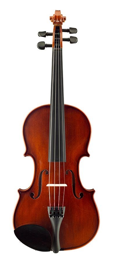 violin outfit 3/4, all solid, European flamed maple, ebony fittings, oblong case, bow - Afbeelding 2