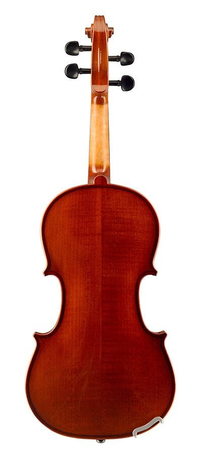 violin outfit 3/4, all solid, European flamed maple, ebony fittings, oblong case, bow - Afbeelding 3