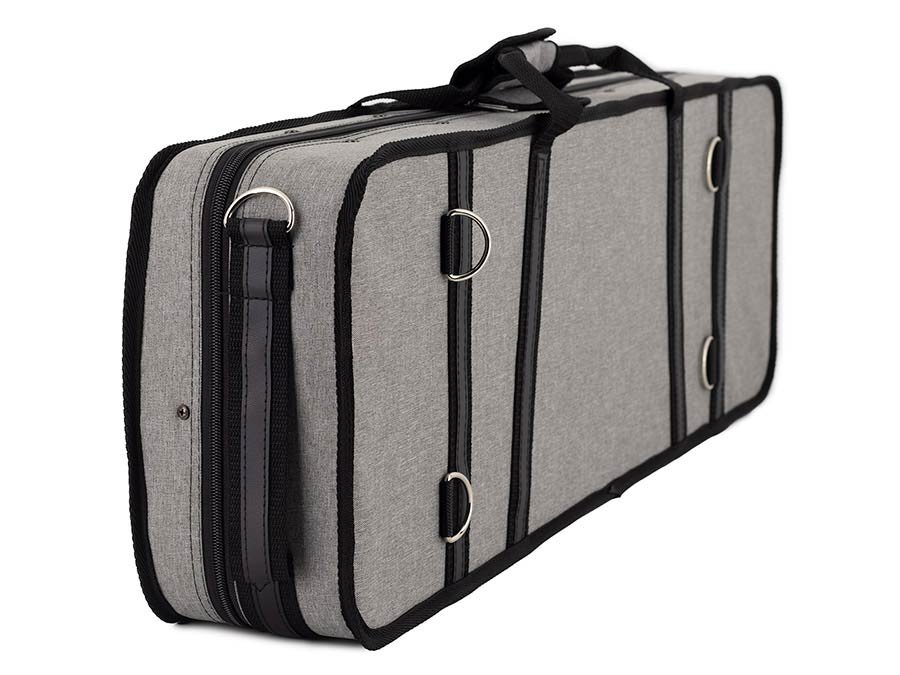 violin outfit 3/4, all solid, European flamed maple, ebony fittings, oblong case, bow - Afbeelding 9