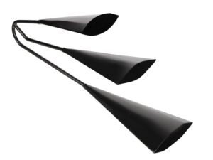 agogo bell, black, 3-tone, small