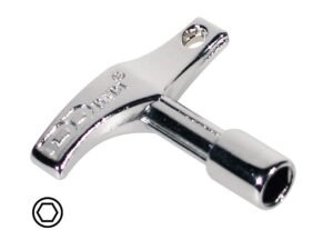 drum key T-model drum key for hexagonal tension rods, 6.6mm