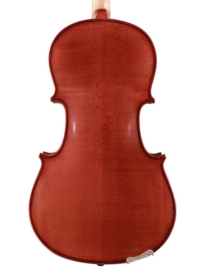 viola outfit 15.0" (38.0cm), all solid, flamed, ebony fittings, finetuner tailpiece, case, bow - Afbeelding 3