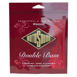 string set double bass 3/4 monel flatwound, super high burnished