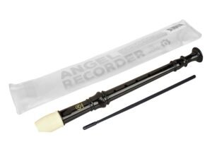 soprano recorder, key: C, German system, ABS, 2-piece, 325 mm, black-ivory