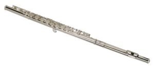 flute, silver plated, E-mechanism, Pisoni pads, with soft case