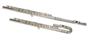 flute, silver plated plus u-shape, E-mechanism, Pisoni pads, with soft case