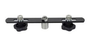 microphone stand adaptor, black, t-adaptor, 2x 5/8" thread
