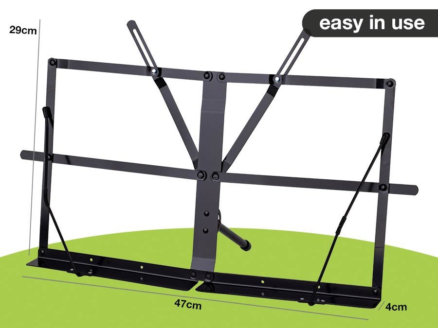 table top music stand, foldable, black - Afbeelding 2