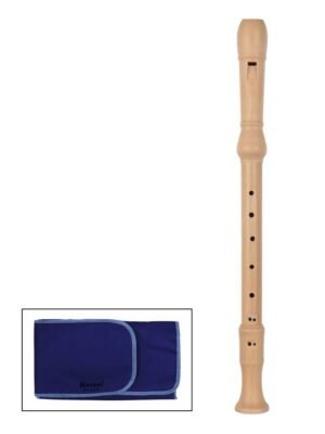 alto recorder, key: F, Baroque system, maple, natural, 3-piece, without key
