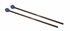 marimba mallets, 406 mm. rattan handle, pair, 34 mm. very hard head, blue