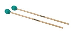 marimba mallets, 400 mm. maple handle, pair, 36 mm. soft head, turquoise