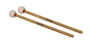 timpani mallets, 380 mm. oak handle, pair, 32 mm. soft wood core head, wool felt