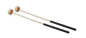 timpani mallets, 325 mm. plastic handle, pair, 35 mm. wood core head, felt ring