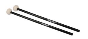 timpani mallets, 390 mm. rattan handle, black, pair, 35 mm. felt head