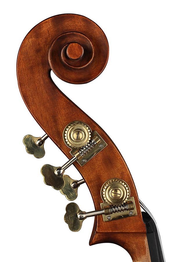 double bass 1/2 laminated wood, spirit varnish, ebony fingerboard, gamba model - Afbeelding 3