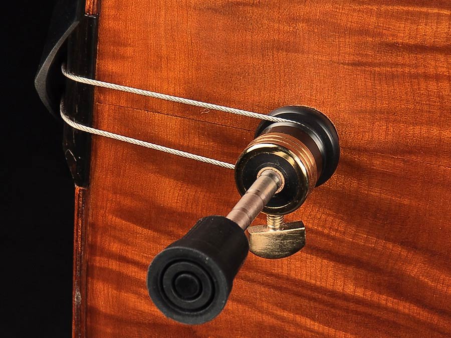 double bass 1/4 laminated wood, spirit varnish, ebony fingerboard, gamba model - Afbeelding 5